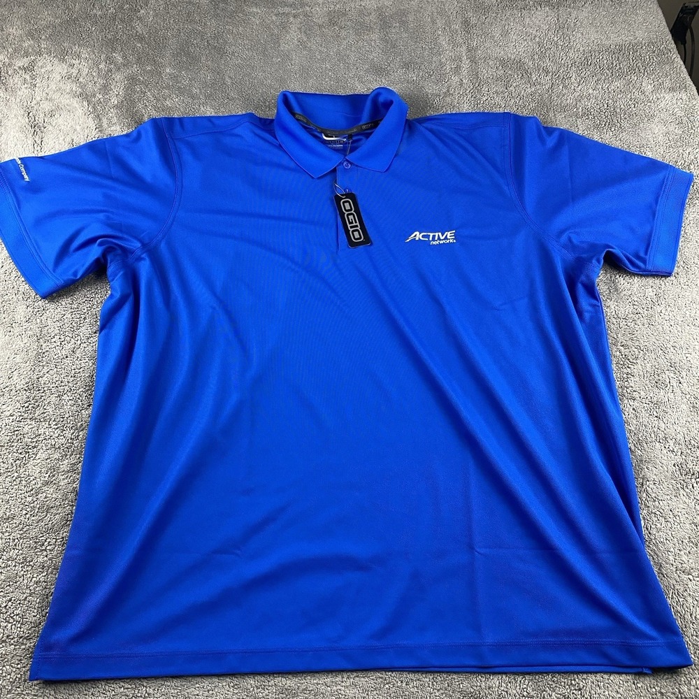 OGIO Polo Sport Golf Shirt‎ Mens 4XL Blue Active Network Branded